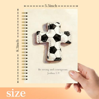 NaZaUK Christian Soccer Notebook, Prayer Bible School Supplies Notebooks, Basketball Coach Gifts for Men & Women & Players5.5x8.3 Inches - color: Soccer