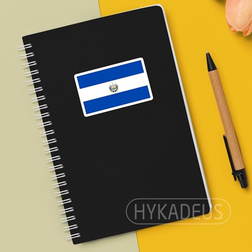 (3Pcs) El Salvador Flag Stickers – Salvadoran National Flag Vinyl Decals - color: El Salvador