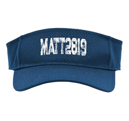 Favorite Bible Verse Matthew 28 19 Go Make Disciples Sport Sun Visor - color: Navy Blue
