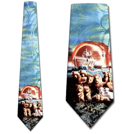 Steven Harris Noah's Arc Necktie Mens Religious Ties Biblical Neckties for Men Faith Tie