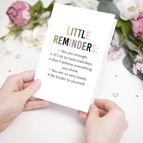Inspirational Motivational Gifts Employee Appreciation Gifts Little Reminders You are Enough Heartwarming Encouragement Card for Family Colleagues. - color: #8