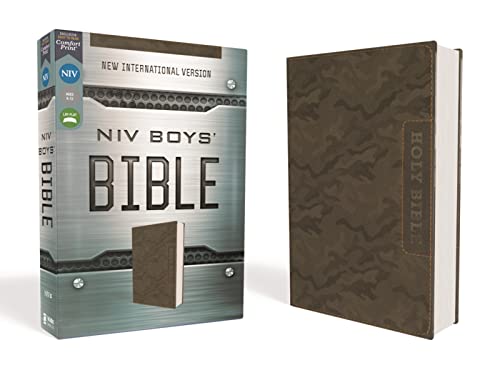 NIV, Boys' Bible, Leathersoft, Brown Camo, Comfort Print: A Foundation for Lifelong Faith and Learning for Boys Ages 8-12