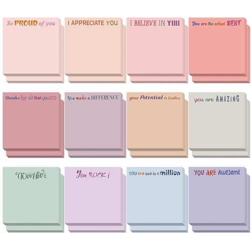 Yinder 24 Pcs Inspirational Sticky Notes Gifts, Thank You, Aesthetics - color: Aesthetics, size: Thank You