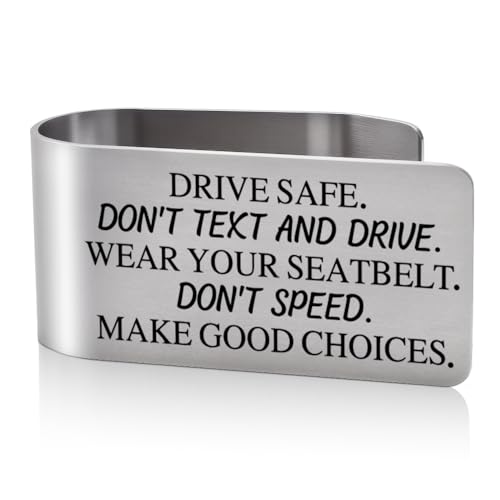 Drive Safe Don't Text and Drive Wear Your Visor Clip for Cars Gifts - color: silver 9