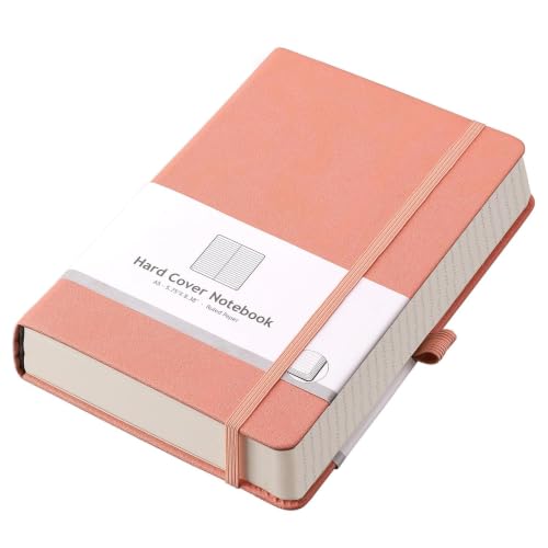 AHGXG Lined Journal Notebook, 320 Numbered Pages, A5 (5.75'' X 8.38'') - color: Pink, size: A5