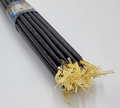TALISMAN4U 33 Beeswax Taper Candles 11 inch Jerusalem Church Candles - color: Black