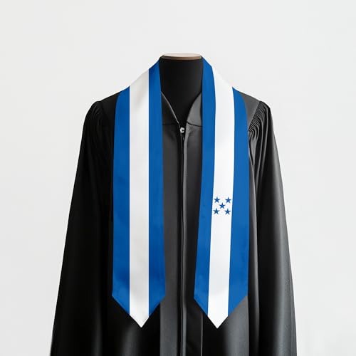 Graduation Satin Sash Scarf 72" Stole - color: Honduras Flag