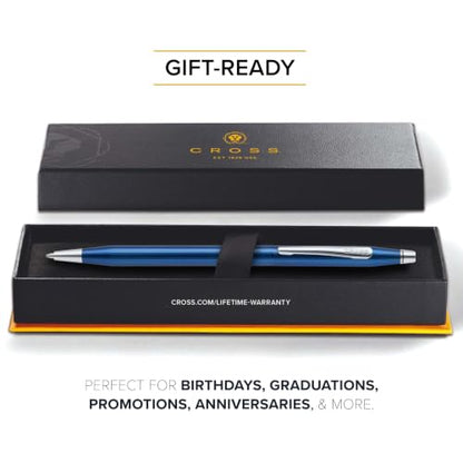 Cross Classic Century Cobalt Blue Diamond Ballpoint Pen, Black Ink - color: Cobalt Blue