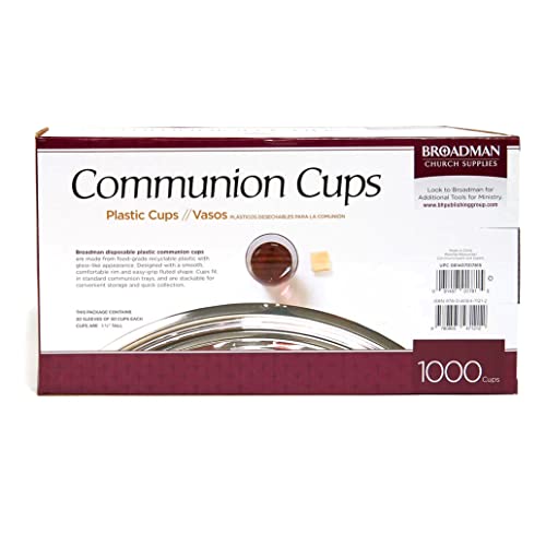 Broadman Plastic Communion Cup 1,000 Count and Gluten Free Wafer, 50 Count Value Bundle