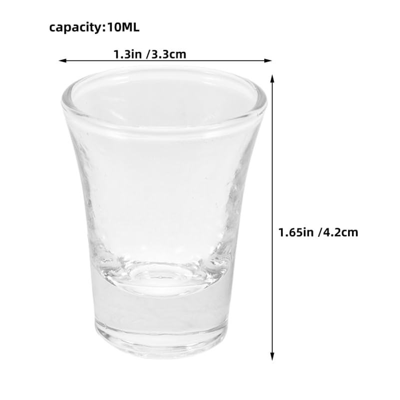 Luxshiny 12-pack Glass Communion Cups for Standard Communion Trays Clear 0.34 oz Mini Chalice Set for Church Services Accessories for Family Gatherings and Parties
