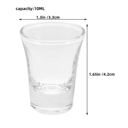 Luxshiny 12-pack Glass Communion Cups for Standard Communion Trays Clear 0.34 oz Mini Chalice Set for Church Services Accessories for Family Gatherings and Parties