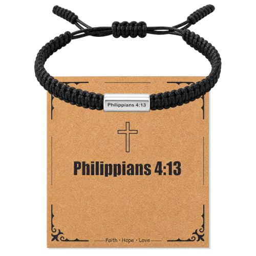 Landical Bible Verses Bracelet Christian Gift Teens Men - style: Philippians 4:13