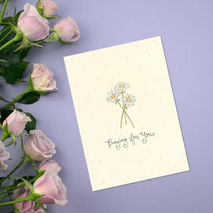 KJV Simple Daisy Praying for You Card, 1 Count - color: Simple Daisy