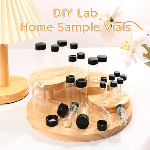 10ml 20pcs Clear Small Glass Vials with Screw Cap (with Droppers & Lables) - size: 10ml 20pcs