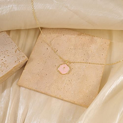 Cross Necklace for Women,Dainty 14k Gold Plated Pendant Necklaces - color: Gold-1