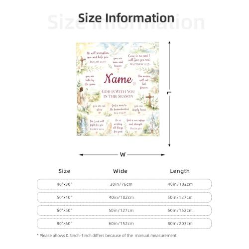 Personalized Christian Blanket for Women, Custom Name Scripture Throw Blanket with Bible Verse, Religious Faith Gift for Mom Daughter Sister Friend, Sympathy Birthday Christmas Baptism Gift - color: Background Pattern 6