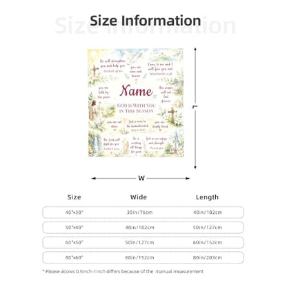 Personalized Christian Blanket for Women, Custom Name Scripture Throw Blanket with Bible Verse, Religious Faith Gift for Mom Daughter Sister Friend, Sympathy Birthday Christmas Baptism Gift - color: Background Pattern 6