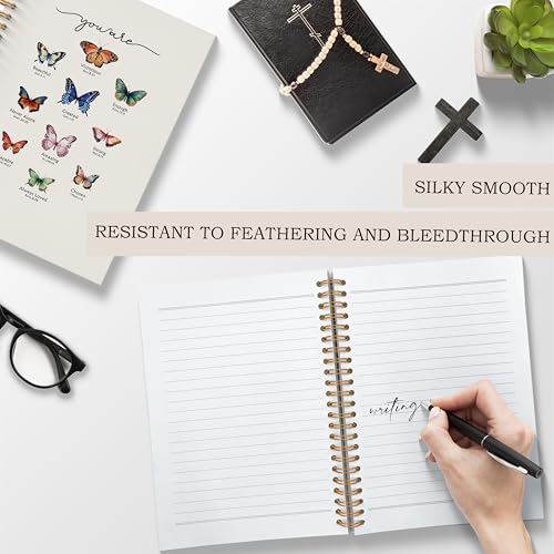 Spiral Bible Butterfly Journaling Notebook 5.5x8.3, Prayer Journal for Women Spiral Bound, Christian Gifts for Women, Motivational School Notebooks Journal for Teen Girls - color: You Are…