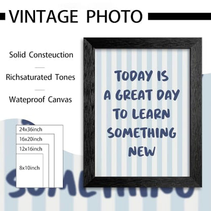 Learn Something Canvas Wall Art Brush Poster 24x36in Black Framed Flat - color: style 010, size: 24"L x 36"W