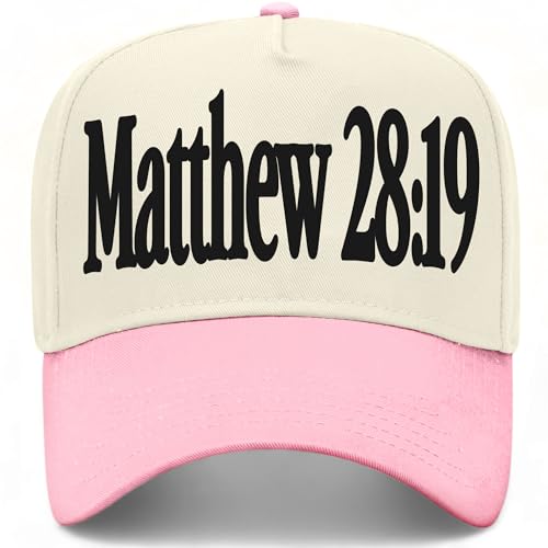 Matthew 28:19 Hat - color: Pink/Natural
