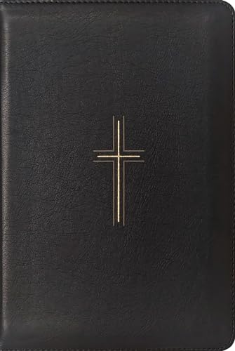 NLT Compact Giant Print Zipper Bible, Filament Enabled (LeatherLike, Black Cross, Red Letter)