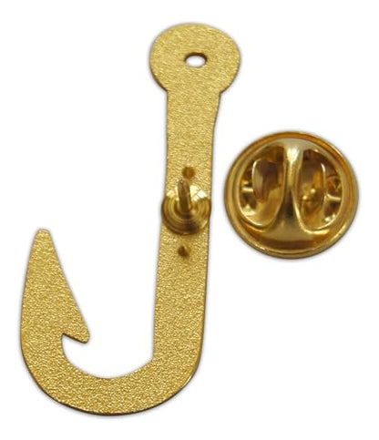 Novel Merk Fish Hook – Gone Fishing Lapel Pin, Hat Pin & Tie Tack Set - with Clutch Back 3 Piece