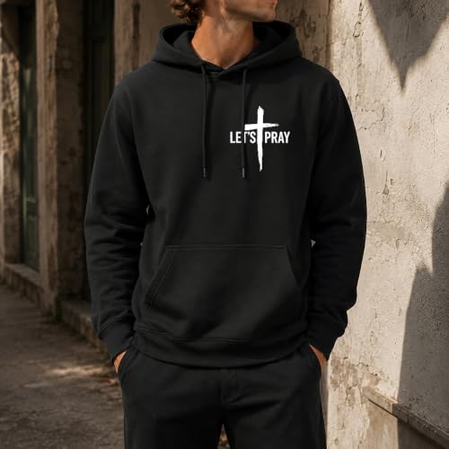 Christian Sweatshirts For Women Need Prayer Tap My Shoulder Hoodie Sweater - color: Black-1, size: X-Large