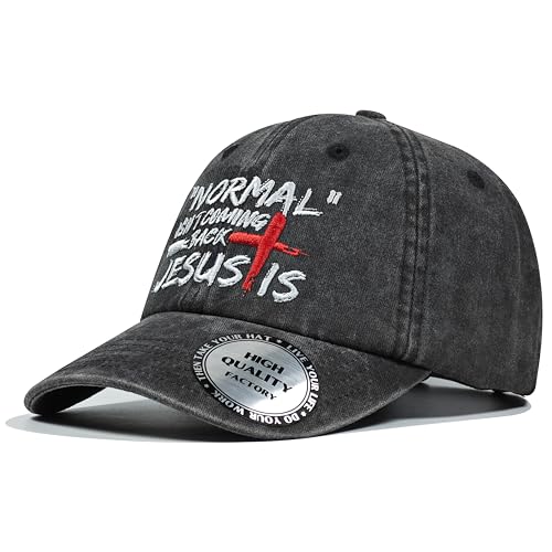 Christian Hats for Men Women,Jesus Cross Hat Christian Religious Gifts for Birthday/Christmas - color: 232.black