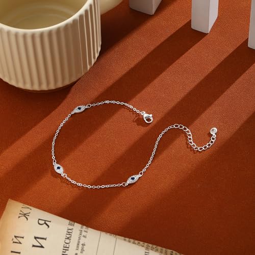 Ankle Bracelets for Women Waterproof Non Tarnish Anklet - style: Evil Eye-SL