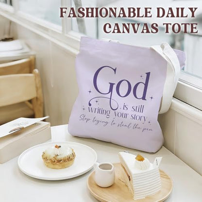 Bible Tote Bags Cute Christian Preppy Canvas Tote Bag Christian Gifts for Women Reusable Shopping Bags(Parent) - color: Bible-8