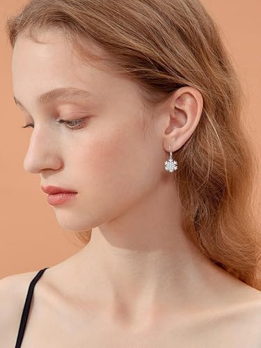 Dorunmo 925 Sterling Silver Dangle Drop Earrings for Women Holiday Earrings Hypoallergenic Halloween Christmas Jewelry Festival Gifts for Women - style: Christmas-Snowflake-03