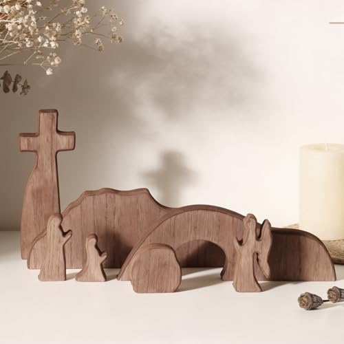 Empty Tomb Easter Scene for Christian Decoration, Nativity Jesus Tomb Set