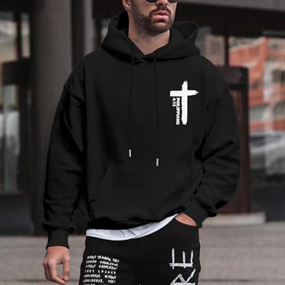 Christian Hoodies for Men Religious Faith Jesus Hoodie - color: Black, size: Large