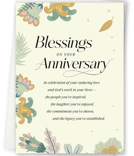 Christian Anniversary Cards, Religious Anniversary Card for Couples - color: Mu-382