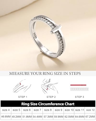 SUYACS 14K Gold Plated Cross Pray Rings for Women Daughter - color: Silver, size: 11