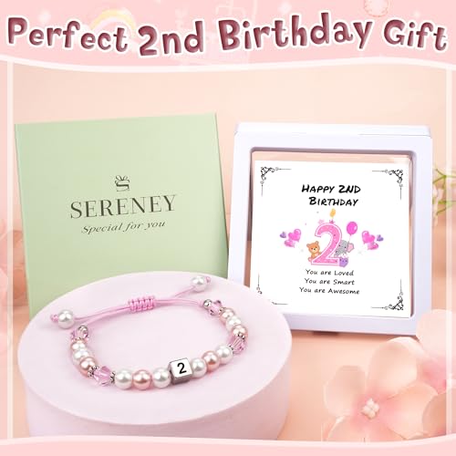 Sereney Birthday Gifts for Girls, 1-16 Year Old Girl Birthday Bracelet Gift - style: 2nd Bday