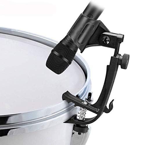 Adjustable Drum Rim Mic Clips, Microphone Mount Clamp (Pack of 2)