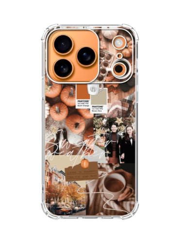 Autumn Fall Collage Phone Case for iPhone 17 Pro, Aesthetic Halloween Thanksgiving Pumpkin Collage Phone Cover, Trendy TPU Bumper Cover Case - color: Autumn Collage