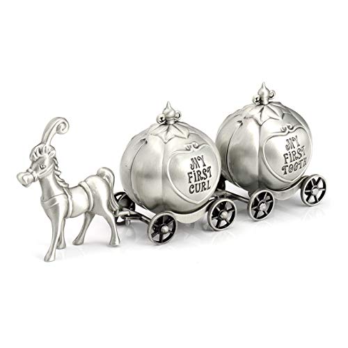 Silver Tooth Holder My First Tooth and Curl Keepsake Box Set for Child Kids