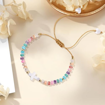 Bracelets for Girls Cross Soccer Bracelets Birthday Gifts for Girl - color: 2# 8th Birthday