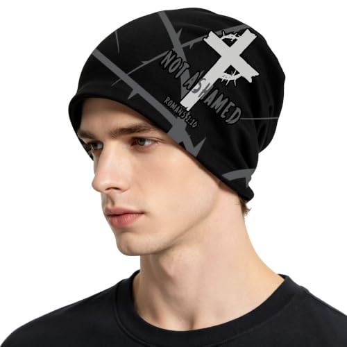 Beanie Hat for Men/Women Elasticity Winter Skull Cap Warm Soft Knit Hat Lightweight Running Hat Black - color: Religious Christian Faith Jesus2