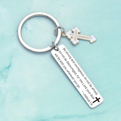 Christian Key Chain Faith Keychain Biblical Jewelry Motivational Gifts For Women Christening Gift