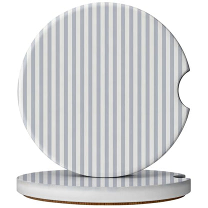 2 Pack Car Coasters for Cup Holders, Cute Car Accessories Interior (Gray Stripes) - color: Gray Stripes