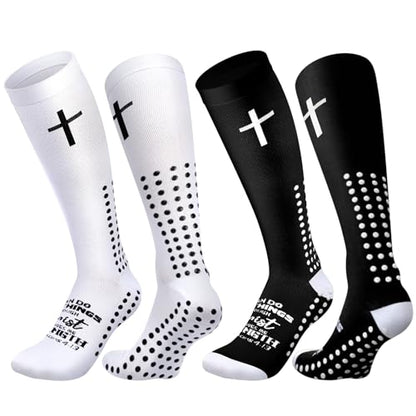 Skicuff 2 Pair Christmas Cross Grip Socks Gifts for Men - style: Classic