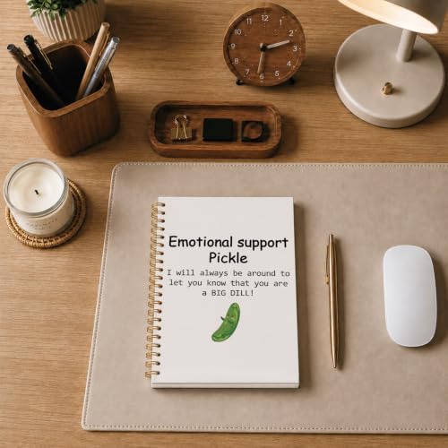 Emotional Support Pickle Spiral Notebook Journal, 5.5×8.3 Inch - color: 001-Spiral