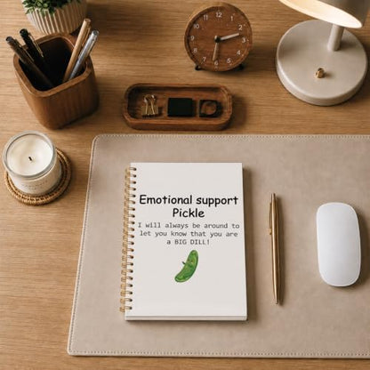 Emotional Support Pickle Spiral Notebook Journal, 5.5×8.3 Inch - color: 001-Spiral