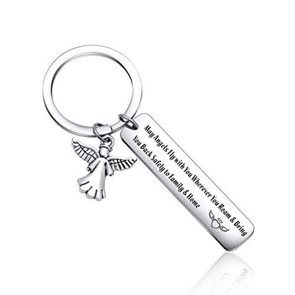 Keytells New Driver Gifts Keychain, Travel Keychain For Pilot, Flight Attendant Gifts