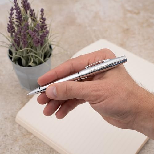 Cross Coventry Personalized Ballpoint Pen in Polished Chrome - color: Lustrous Chrome