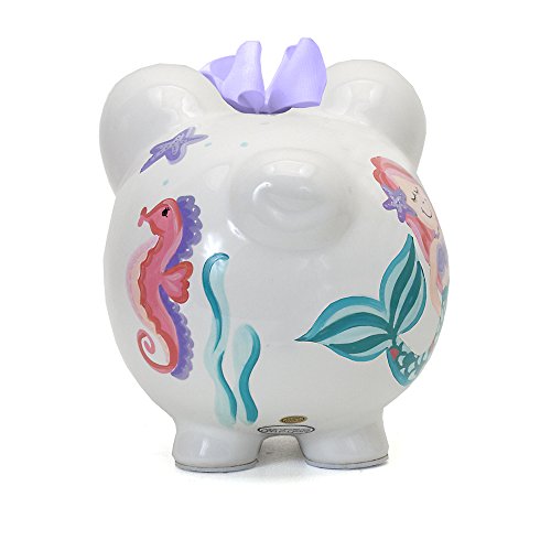 Child to Cherish Ceramic Piggy Bank for Girls, Mermaid - color: Mermaid