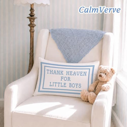 Thank Heaven for Little Boys 12x20 Pillow Cover - color: Thank Heaven for Little Boys-a-12x20